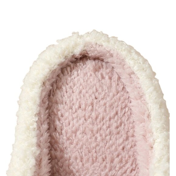 Santa Hat Rudolph Size 6-8 Print Soft Home Indoor Floor Slippers - Picture 4 of 7